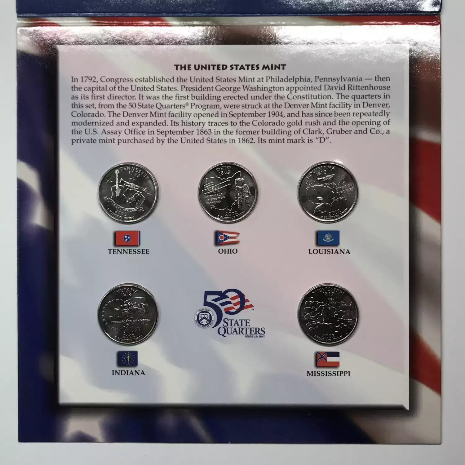 2002 The 50 State Quarters & Euro Coin Collection US Mint OGP (3)