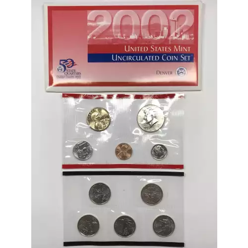 2002 US Mint Uncirculated Coin Set - P & D (10)