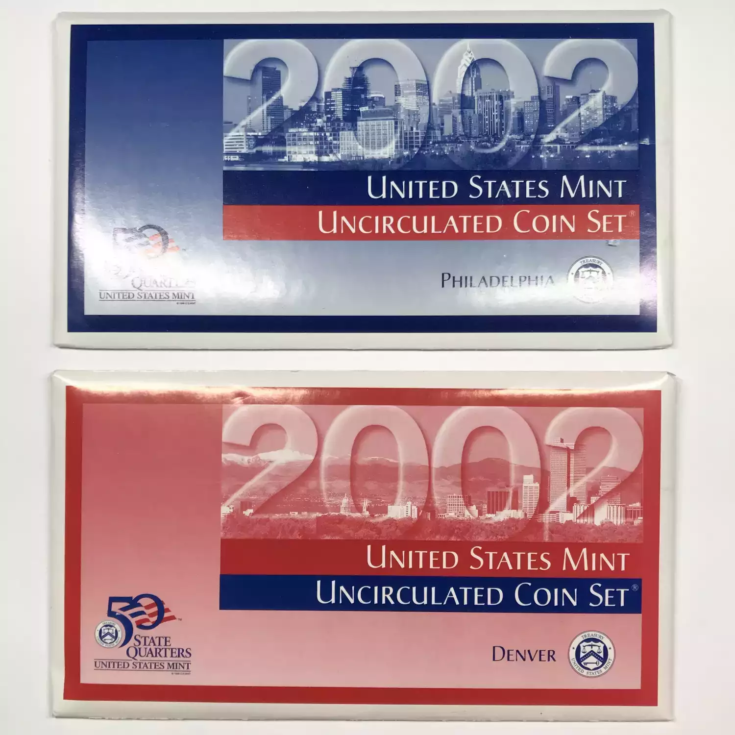 2002 US Mint Uncirculated Coin Set - P & D