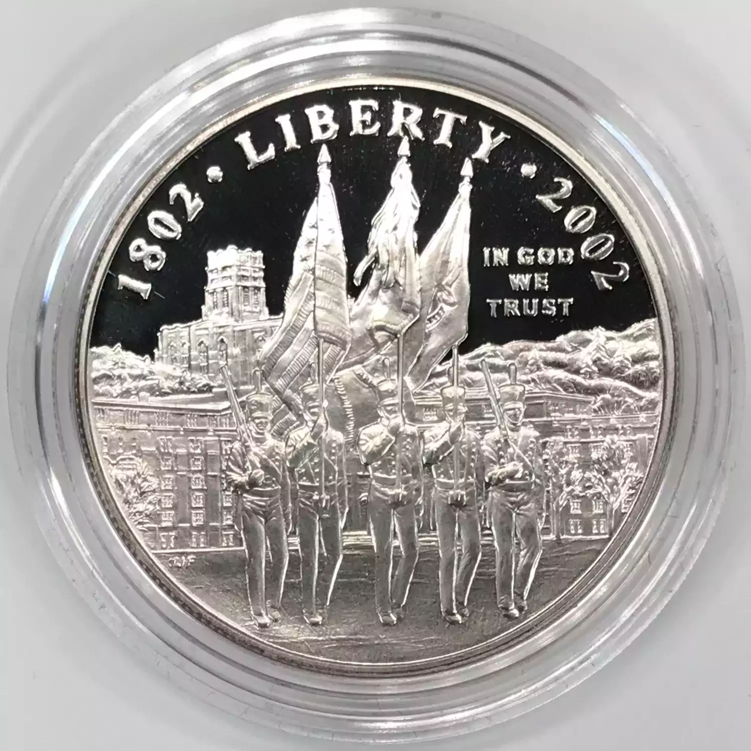 2002-W West Point Military Academy Proof Silver Dollar - Coin Only