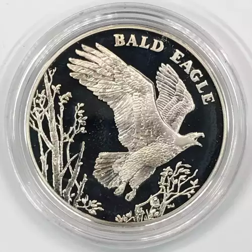 2003 Bald Eagle National Wildlife Refuge Silver Medal w US Mint OGP - Box & COA