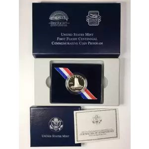 2003-P First Flight Centennial Proof Clad Half Dollar w US Mint OGP - Box & COA (2)