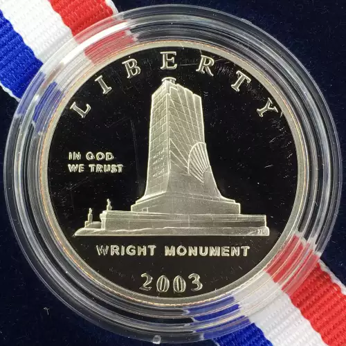 2003-P First Flight Centennial Proof Clad Half Dollar w US Mint OGP - Box & COA