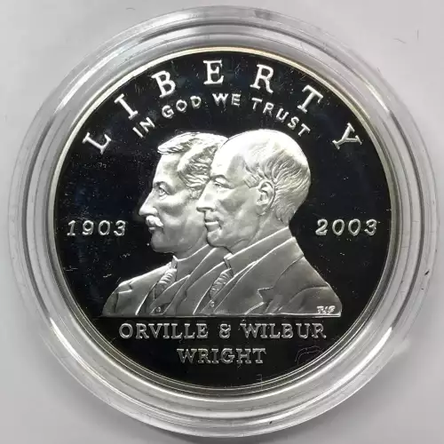 2003-P First Flight Centennial Proof Silver Dollar w US Mint OGP - Box & COA