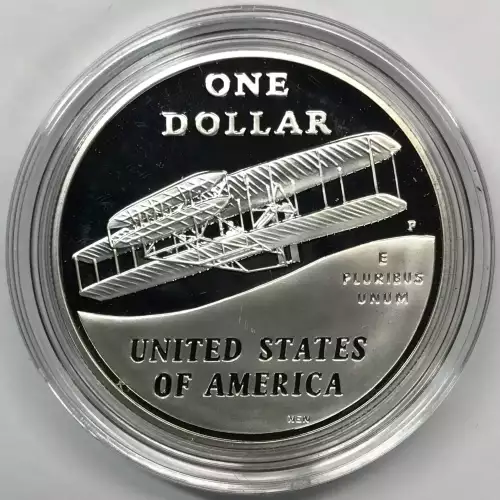 2003-P First Flight Centennial Proof Silver Dollar w US Mint OGP - Box & COA