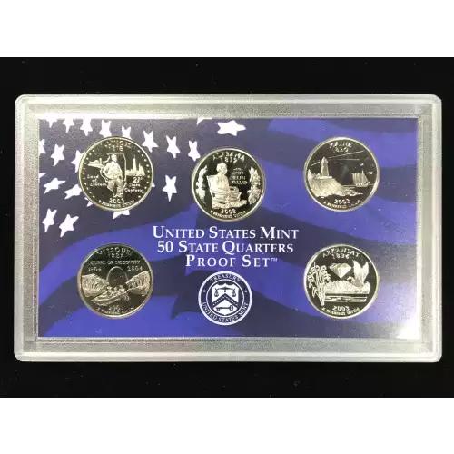 2003-S Clad State Quarters Proof Set w US Mint OGP - Box & COA (3)