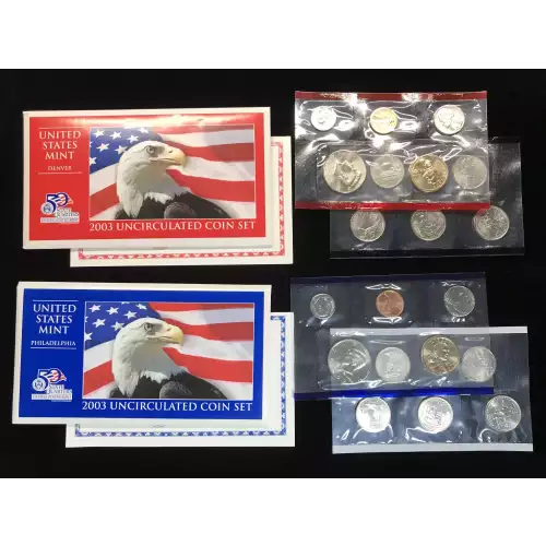 2003 US Mint Uncirculated Coin Set - P & D (9)