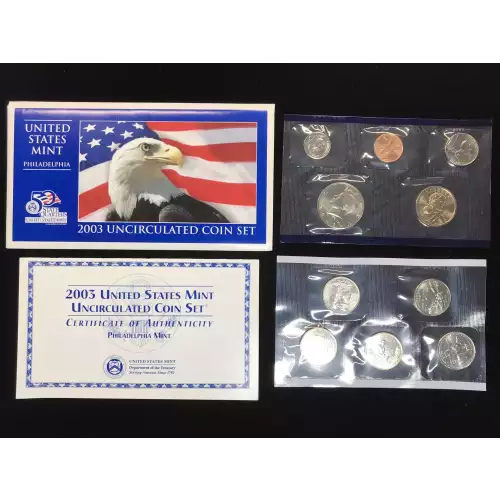 2003 US Mint Uncirculated Coin Set - P & D (10)