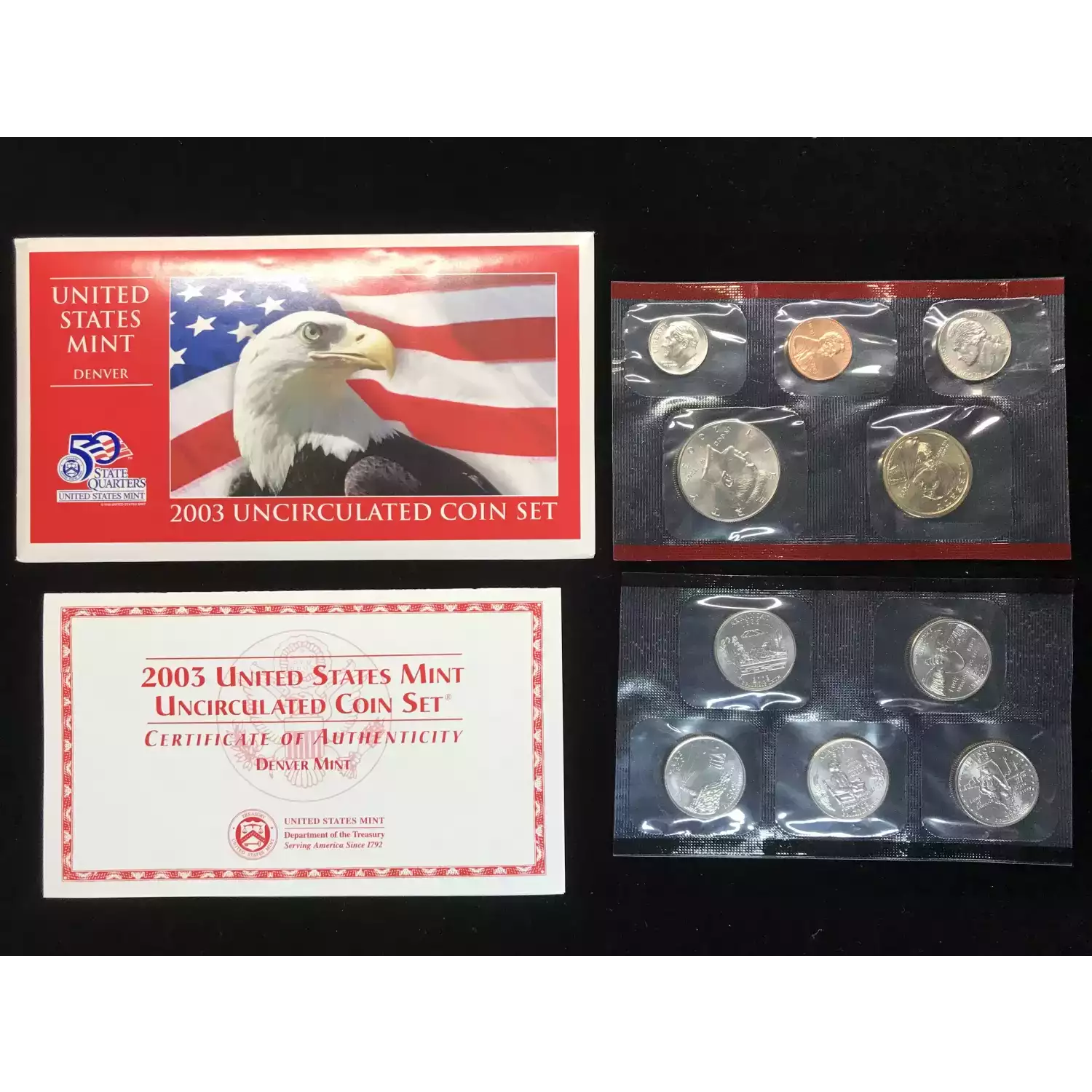 2003 US Mint Uncirculated Coin Set - P & D (11)