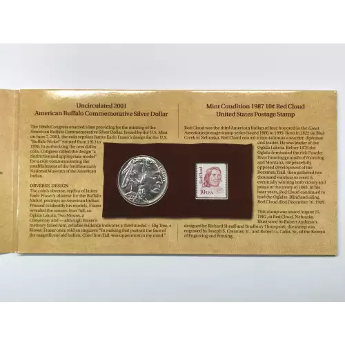 2004 American Buffalo Uncirculated Silver Dollar Coin & Currency Set (2)