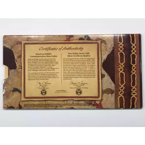 2004 American Buffalo Uncirculated Silver Dollar Coin & Currency Set (5)