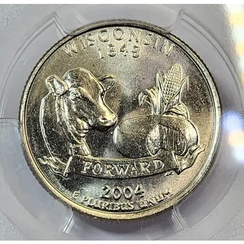 2004-D 25C Wisconsin Extra Leaf High