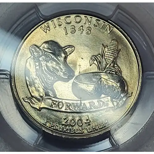 2004-D 25C Wisconsin Extra Leaf High