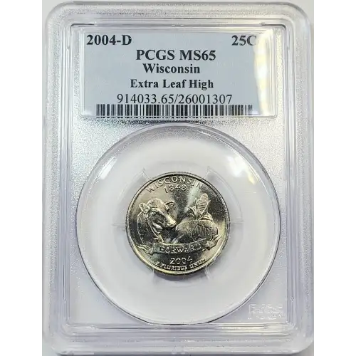2004-D 25C Wisconsin Extra Leaf High