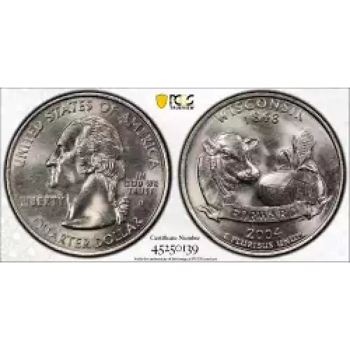 2004-D 25C Wisconsin Extra Leaf Low