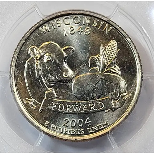 2004-D 25C Wisconsin Extra Leaf Low