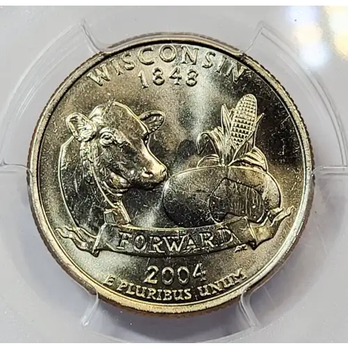 2004-D 25C Wisconsin Extra Leaf Low