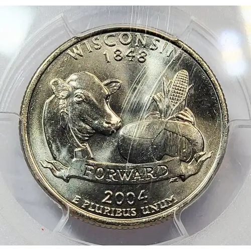 2004-D 25C Wisconsin Extra Leaf Low