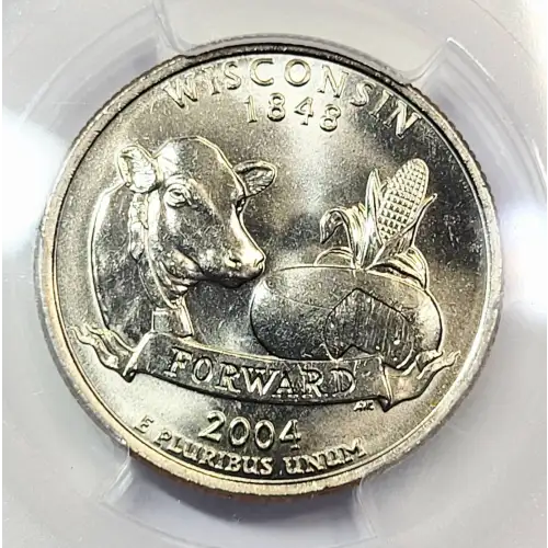 2004-D 25C Wisconsin Extra Leaf Low