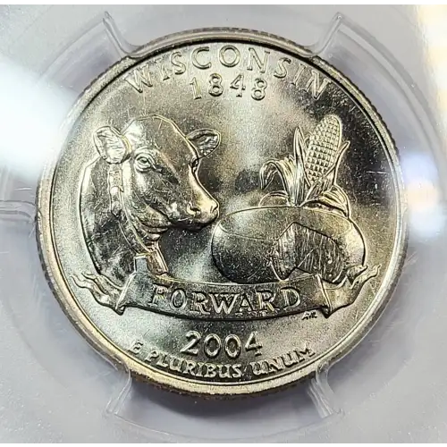 2004-D 25C Wisconsin Extra Leaf Low