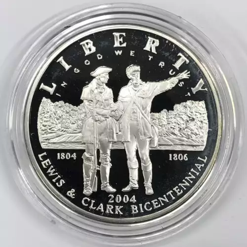 2004-P Lewis & Clark Bicentennial Proof Silver Dollar w US Mint OGP - Box & COA (4)