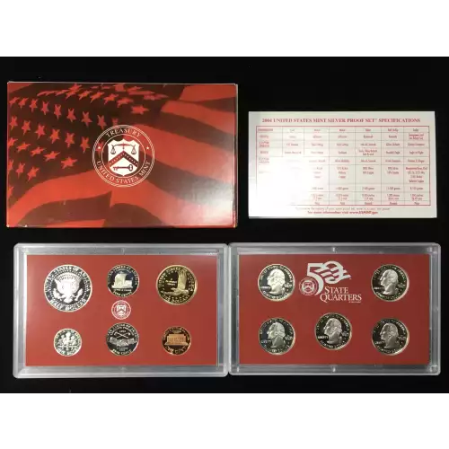 2004-S US Mint Silver Proof Set w OGP - Box & COA