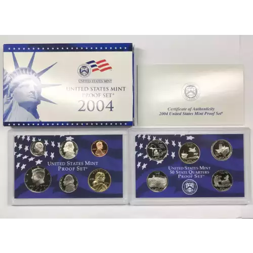 2004 US Mint Proof Set w OGP - Box & COA