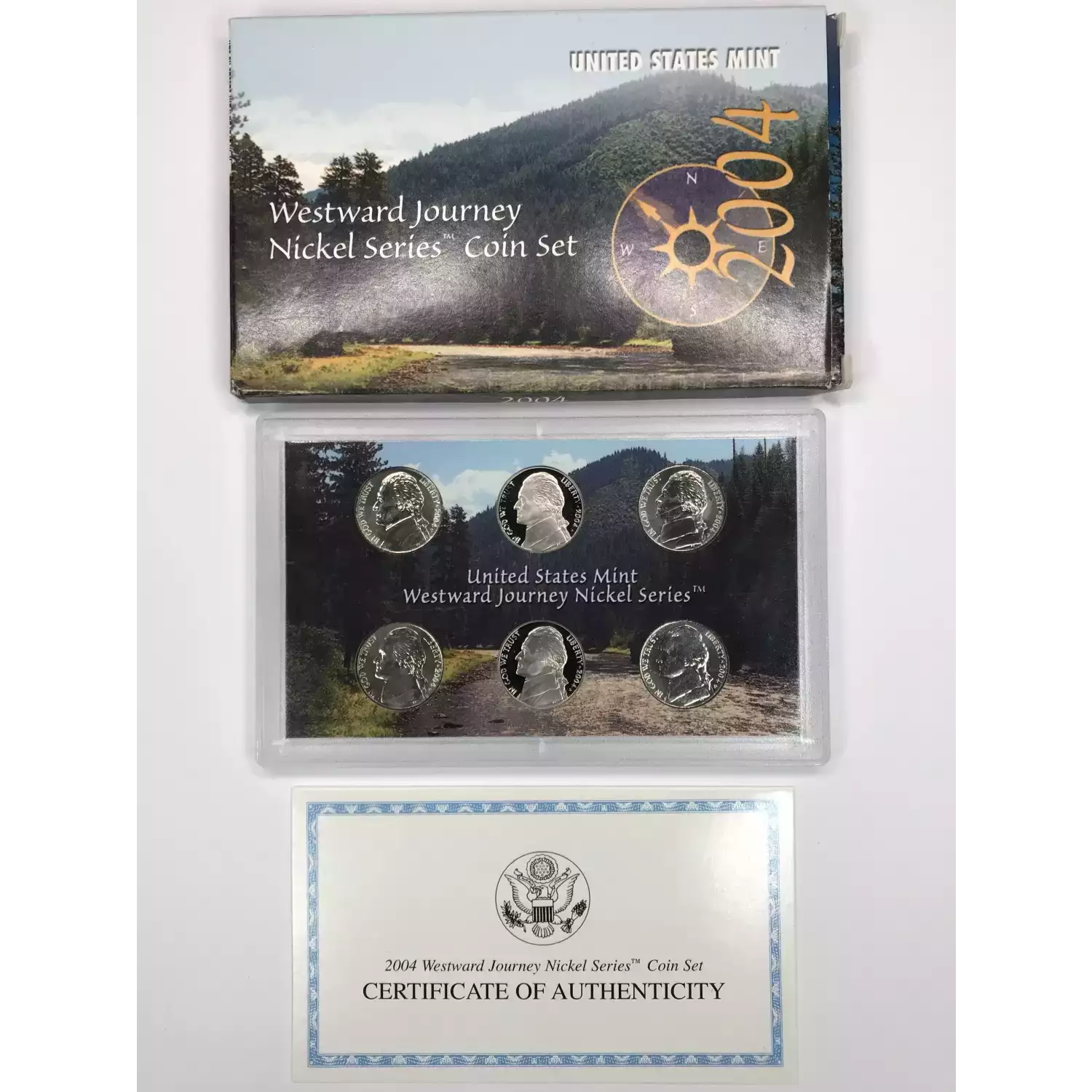 2004 Westward Journey Nickel Series Set - 6-Coin PDS UNC & Proof w US Mint OGP