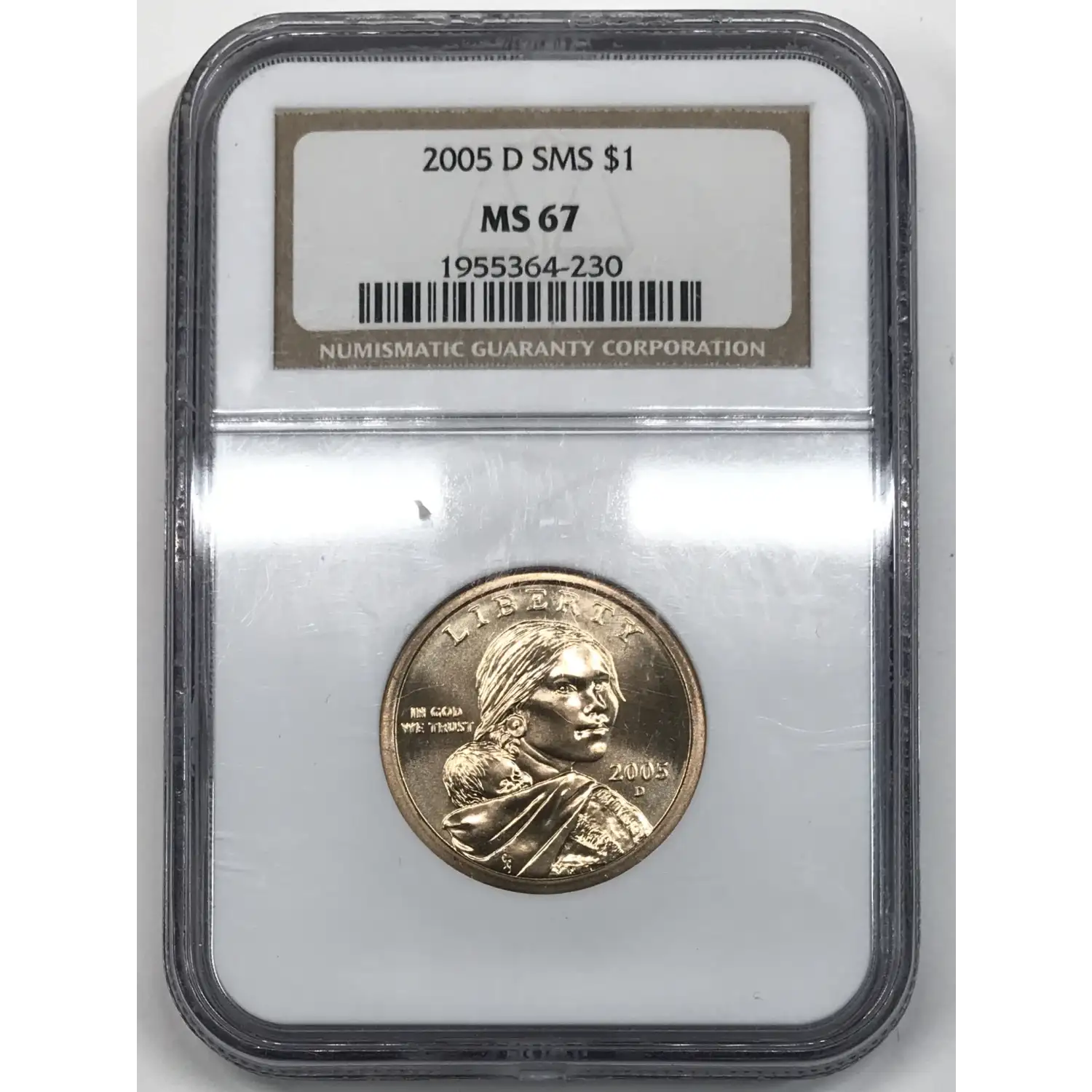 2005-D Sacagawea Dollar NGC MS-67 SMS Satin Finish - Old Pueblo Coin