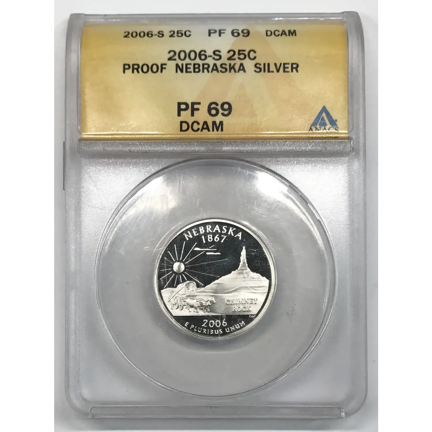 2006-S State Quarter ANACS PR-69 DCAM Nebraska Silver - Old Pueblo