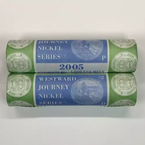 2005 Ocean in View Westward Journey Nickel US Mint P & D Roll Set