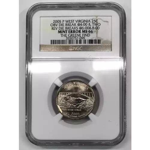 2005 P WEST OBV DIE BREAK @4:00 & TWO REV DIE BREAKS @6:00&8:00 