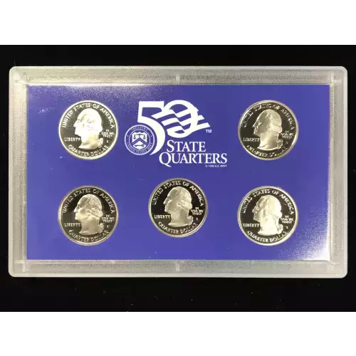 2005-S Clad State Quarters Proof Set w US Mint OGP - Box & COA (3)