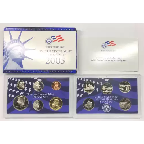 2005 US Mint Proof Set w OGP - Box & COA