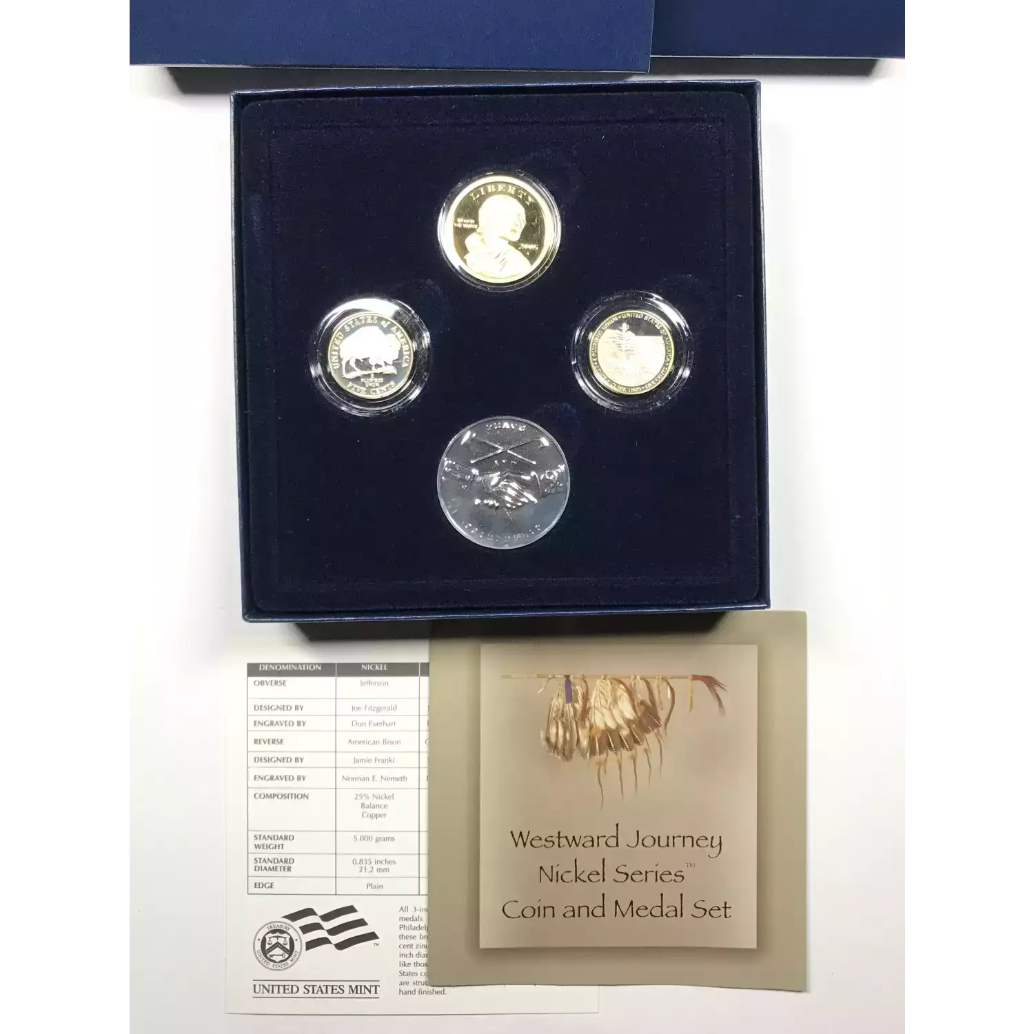 2005 Westward Journey Nickel Series Coin & Medal Set - Peace Friendship Medal