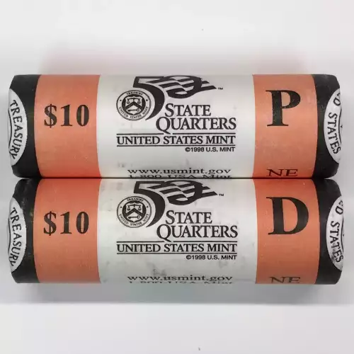 2006 Nebraska State Quarter US Mint P & D Roll Set