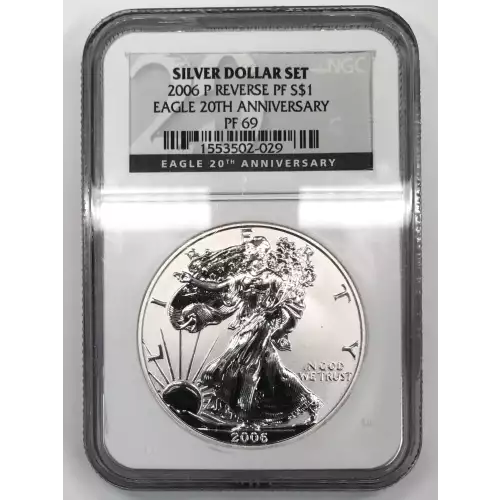 2006 P 20TH ANNIVERSARY SILVER DOLLAR SET OFFICIAL US MINT SET  (2)