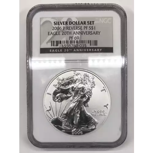 2006 P 20TH ANNIVERSARY SILVER DOLLAR SET OFFICIAL US MINT SET (2)