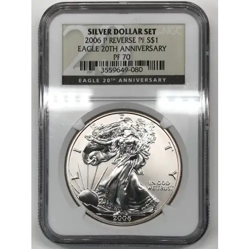 2006 P 20TH ANNIVERSARY SILVER DOLLAR SET OFFICIAL US MINT SET (4)