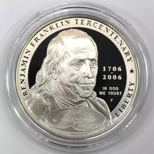 2006-P Benjamin Franklin Founding Father Proof Silver Dollar w US Mint Box & COA (5)