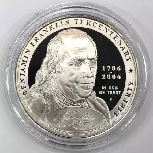 2006-P Benjamin Franklin Founding Father Proof Silver Dollar w US Mint Box & COA