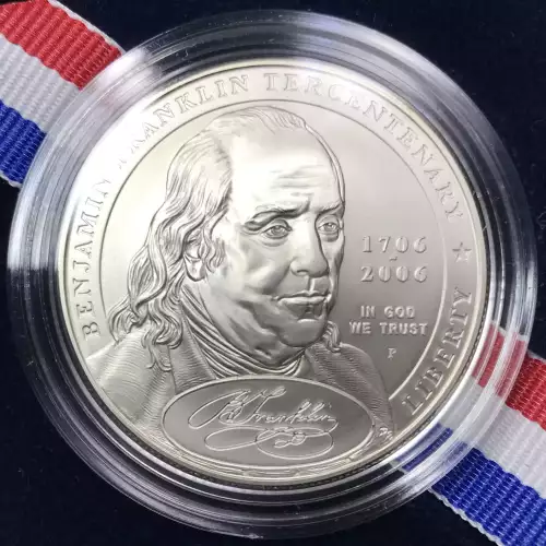 2006-P Benjamin Franklin Founding Father Uncirculated Silver Dollar w Box & COA (3)