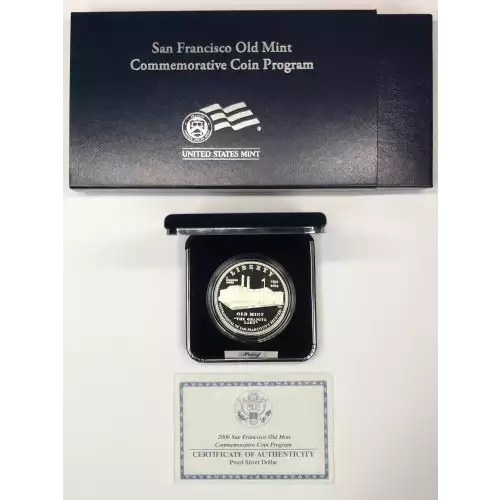 2006-S San Francisco Old Mint Proof Silver Dollar w US Mint OGP - Box & COA