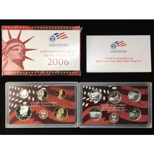 2006-S US Mint Silver Proof Set w OGP - Box & COA