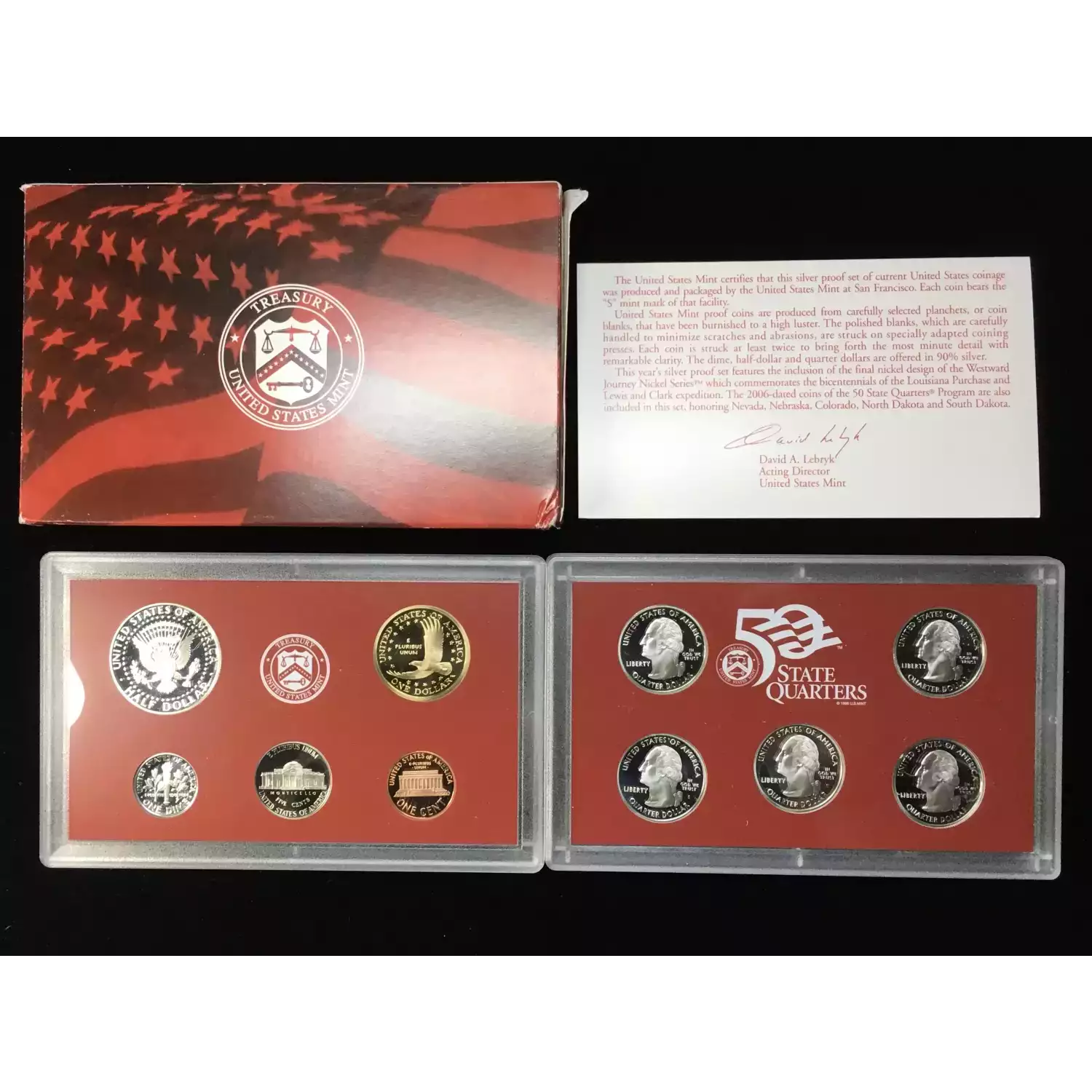 2006-S US Mint Silver Proof Set w OGP - Box & COA