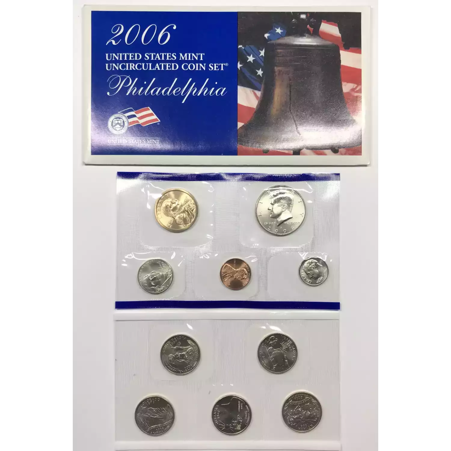 2006 US Mint Uncirculated Coin Set - P & D - SMS Satin Finish (6)