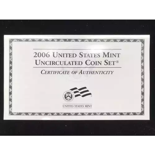 2006 US Mint Uncirculated Coin Set - P & D - SMS Satin Finish (7)
