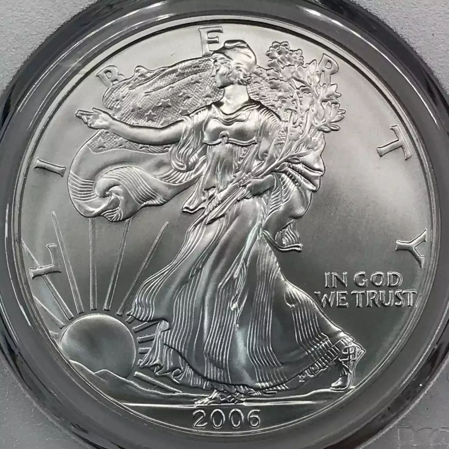 2006-W $1 Burnished Silver Eagle Mercanti Signature