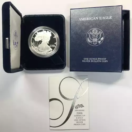 2006-W Proof Silver Eagle w OGP - Box & COA