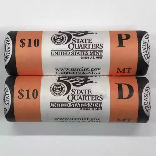 2007 Montana State Quarter US Mint P & D Roll Set